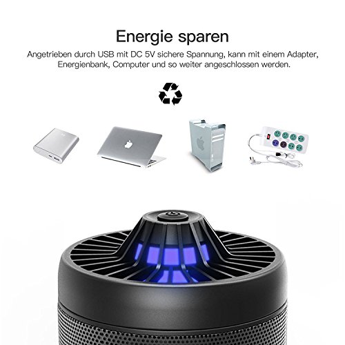 Oittm Elektrischen Moskito Killer Led Moskito Tötung ohne Strahlung Moskito Killer Lampe mit USB Schnittstelle ( Größe 110mm*110mm*150mm) - 5