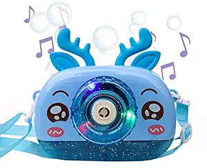 Toyshine Bubble Camera Toys for Kids, Toddler with Music and Lights, Blue