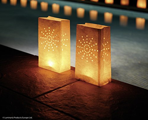 LUMINARIA 8546100 Lichtertüte Sonne groß – 10er Set, Windlicht, Zellstoff, 15 x 26 x 9 cm, Weiß - 2
