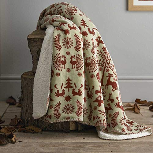 Deyongs Scandinavian Themed Supersoft Throw with a Sherpa Faux Fleece Reverse 140cm x 180cm Deyongs Scandinavian Themed Supersoft Throw with a Sherpa Faux Fleece Reverse 140cm x 180cm