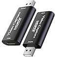 Audio Video Capture Cards, HDMI Video Capture Card Streaming HDMI to USB2.0 Record via DSLR Camcorder Action Cam comes,Plug and Play