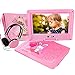 Produktbild FUNAVO 9.5'' Tragbarer DVD-Player, Schwenkbaren Bildschirm, 4 Stunden Akku, Unterstützt SD-Karte und USB, mit Kopfhörer, Tragetasche, Auto-Ladegerät (Rosa)