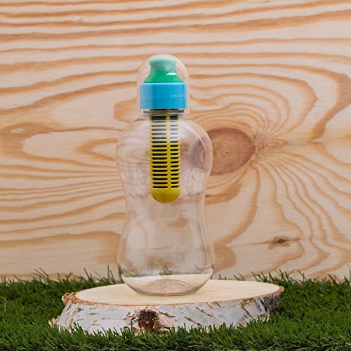 Bobble Trinkflasche 385ml Blau Aktivkohle Filter Trinkwasser sauber reinigen BPA frei - 4