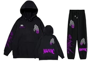 EAST-HAI-BUY Moda KPOP StrayKids M-aniac Stray Kids Hombres/Mujeres Sudadera con Capucha Harajuku Hip-Hop Pantalones De Chándal