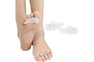 DAQIEPIN 2 paires de coussinets correcteurs d'orteils en silicone ondulés pour femme