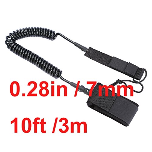Aufgerollten SUP Leash – Premium Design for Flat & Open Water Stand Up Paddle Board - 2