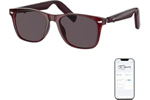 GetD Bluetooth Sunglasses for Men/Women, AI Translator Powered by GPT, 11H Battery, Polarized UV Protection, Smart Eyewear Powered by ChatGPT, AI Real-time Translation with 147 languages