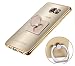 Produktbild Samsung Galaxy S6 Edge Plus(2015)Ring Hülle- Ultra Slim TPU Silikon Transparent , Schutzhülle Muster Stoßdämpfend Transparent Spiegel Schutz Handy Hülle Tasche Etui Bumper Samsung Galaxy S6 Edge Plus(2015) 5,7-Zoll[Gold Rand,Platz]