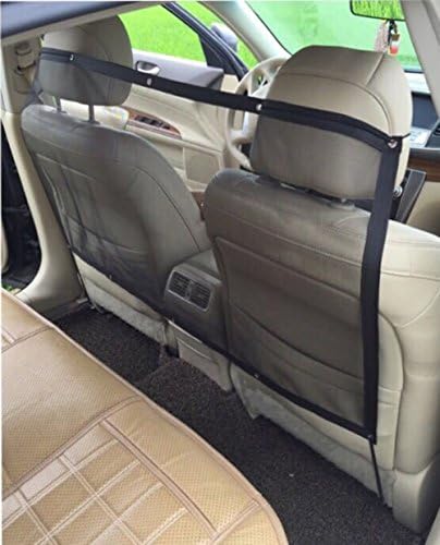GUOYIDog Car Net Barrier Backseat Mesh Safe Travel Isolation Net Anti-collision Adjustable Mesh Net fit Cars Vans SUVs Trucks