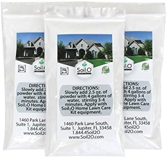 Soil2O Home Lawn Care Refill Pack, Water-Retentive Powder, Concentrated Powder, 6" x 2" x 10", White (Pack of 3)