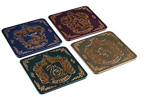 HARRY POTTER - Hauswappen - 4 Untersetzer - Coaster - ca. 9 x 9 cm