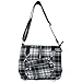Produktbild Banned Damen Punk Umhängetasche Schottenmuster - Messenger Tasche Tartan Schwarz/Weiß