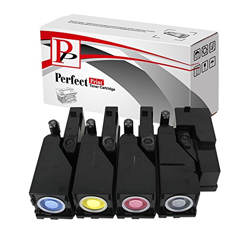 PerfectPrint Kompatibel Toner Patrone Ersetzen für Dell C1660 C1660W C1660DW C1660CN (Schwarz/Cyan/Magenta/Gelb, 4-pack)