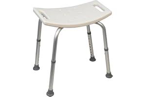 SAILUN Medical Shower Stools Shower Chair Bath Seat Aluminum Legs Stool Transfer Bench SPA Bathroom Bathtub Chair Home No-Slip Safety Adjustable 8 Height (Rectangle)
