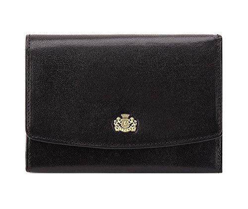 WITTCHEN Billetera | Tamaño: 10 x 14 cm | Material: Cuero de grano | Color: Negro | Colección: Arizona | 10-1-062-1