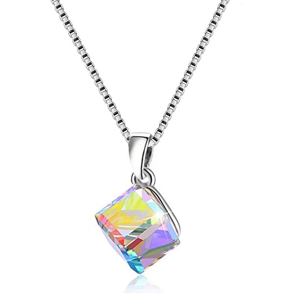 BROWOL Damen Halskette Aus 925 Sterling Silber – Kurze Zirkon-Kette Mit Punktdesign Für Clavicle | 45 Cm, In Geschenkbox