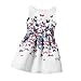 Internet Kids Clothes, Girls Sleeveless Printed Big Size Princess Dress (3-4Y, Butterfly)