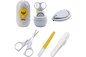 Newzc Baby Nagelset 4 In 1 Baby Pflegeset Mit Nagelfeile Nagelknipser Nagelknipser Baby Sicher Und Nasenpinzette für Kinder Und Neugeborene Weiß