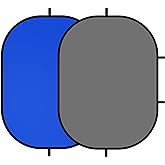 Selens Blue Grey Self Tape Photography Backdrop Background Screen 100x150cm Chromakey Pop Up Collapsible Muslin for YouTube L