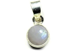 55Carat CHOOSE YOUR COLOR Natural 2 To Round Shape Gemstones Simple Sterling Silver Pendant HandCrafted