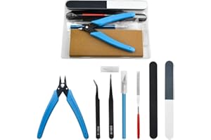 BXQINLENX Professional 8 PCS Model Tools Kit Modeler Basic Tools Craft Set Hobby Building Tools Kit for Gundam Car Model Building Repairing and Fixing