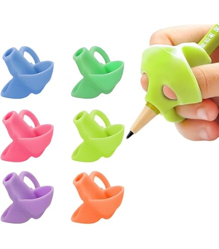 Set 16 Impugnature Per Matita Bambini | In Silicone | Correzione Postura Scrittura | Anti Fatica - Foto 8
