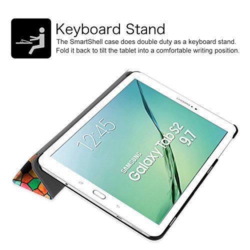 Fintie Samsung Galaxy Tab S2 9.7 Hülle Case – Ultra Schlank Superleicht Ständer Smart Shell Cover Schutzhülle Tasche mit Auto Schlaf / Wach Funktion für Samsung Galaxy Tab S2 T810N / T815N / T813N / T819N 24,6 cm (9,7 Zoll) Tablet-PC, Mosaic - 9