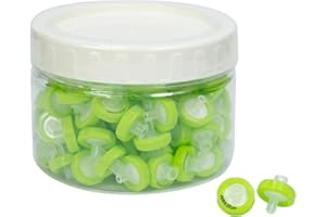 100 Stücke Spritzenfilter PES-Membrane 13mm Durchmesser 0.22um Porengröße, HPLC und GC Nadelfilter, Hochdurchsatz-Laborfiltration für Biomed Scientific