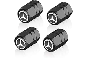 TOKYO BLADE 4 Pezzi Tappini gomme auto per Mercedes Benz C E S M Serie CLK GLK GL AB AMG GLS GLE AMG,cappuccio valvola a prova di perdita, tappi valvole pneumatici auto, tappi auto gomme, tappi pneumatici auto