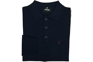 Coveri Maglia Maglione Uomo Polo 3 Bottoni Classica Tinta Unita Elegante Maniche Lunghe