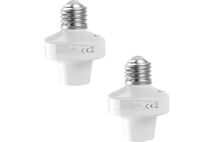 WOOLLEY WiFi Smart Switch E27 Portalampada Interruttore luce Intelligente Adattatore Base Presa Lampada, Interruttore Portalampada Intelligente Funziona con Alexa, Google Home e app eWelink, 2 Pezzi