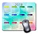 Produktbild Mauspad für Gaming, Komfortables Mauspad, gummierte Unterseite, Rutschfest für Computer, Laptop, personalisierbar, rechteckig, 2019 Kalender, abstrakte Kreise, Regenbogen