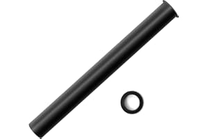OPERMAXER Tube de plongée en laiton 300 mm pour siphon, tuyau d'extension de 32 mm, tuyau de plongée, tube droit, siphon de bouteille pour vidage d'évier, noir mat