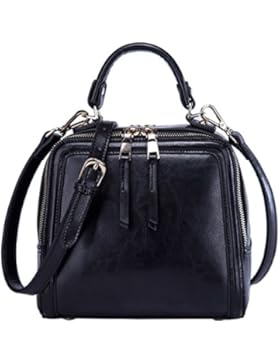 BOYATU Womens Echtes Leder Handtasche Mini Schulter Geldbörse Abend Halter Tasche