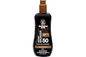 Australian Gold, Spray Gel Con Bronceador Instantáneo, SPF50, El Paquete puede variar - 237 ml