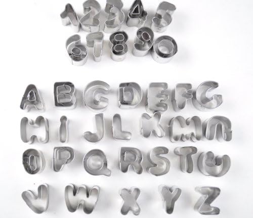 Wocharm(TM)Stainless Steel Alphabet Letter and Number Cutters Sugarcraft Craft birthday Cake Cookie Biscuit