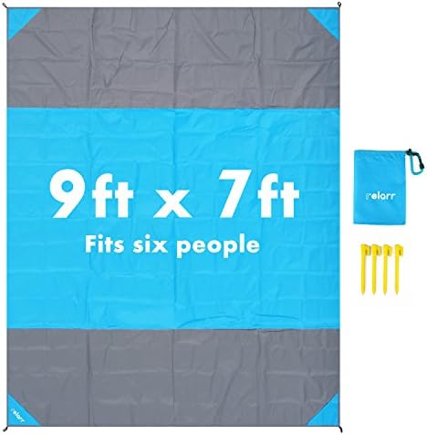 Beach Blanket Waterproof Beach Mat Sand Resistant Picnic Blanket Mat Pocket Camping Travel Blanket Oversize Outdoor Soft Blanket Mat