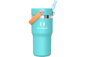 SUPER SPARROW Sparrow Borraccia Termica Bambini - 620ml - Twistpath Borracce con Tappo Flex con Cannuccia - Senza BPA & Perdite Bottiglia Acqua - Inox Borracce Termiche Per Portabevande