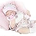 Produktbild Lebensechte Babypuppen Reborn Enge Augen Schlafen Wiedergeborene Geschenk handgefertigte Baby Puppen + Kleidung in rosa gemacht von Silikon Vinyl wie echte Niedlich babys 43cm/17inch durch Enshey