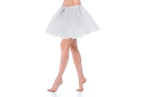 Yolev Tutu para Mujer Falda de Tul de 3 Capas con Estrellas de Lentejuelas Adulto Adolescente Tutu Retro 80s Fiesta Halloween Carnaval Disfraz