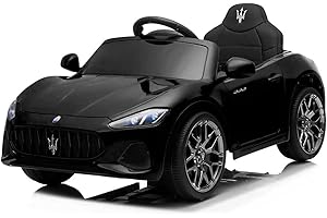 TECNOBIKE SHOP - VENDITA ACCESSORI GIOCATTOLI Auto Elettrica Per Bambini Maserati GC Sport GranCabrio Small 12v Luci LED Suoni Mp3 Radiocomando (Nero)