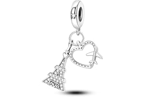 NARMO 925 Charms in Argento Sterling per Pandora Braccialetti - Ciondolo Hamsa Hand Evli Eyes per Donne - Braccialetto Argento