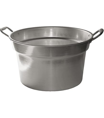 Pentola Scolapomodoro Agnelli In Alluminio - 40x40x38 Cm, Made In Italy, Per Salse E Conserve