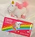 Produktbild #3305 Geschenkset EINHORN : Plüschtier Einhorn, Einhorn Schokolade Regenbogen ca. 80 gr.