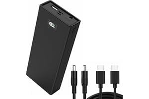 Weehomy Portable DC 12V Rechargeable Lithium ion Battery USB Output External Battery Power Bank for LED Strip, CCTV Camera Phone Charging (20000 mAh)