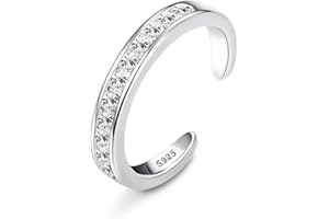 MILACOLATO 925 Anillos Abiertos de Plata Esterlina Para Mujer 18K Chapado en Oro Blanco Flecha Nudo de Corazón Eslabón Infinito Anillos de Banda Ajustable Joyería de Pie de Dedo