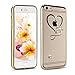 Samidy Iphone SE Case, Iphone 5 Case, Iphone 5S Case, Clear Soft Metal Border Back Cover with Screen Protector