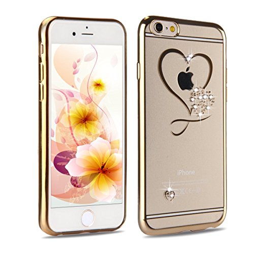 Samidy Iphone SE Case, Iphone 5 Case, Iphone 5S Case, Clear Soft Metal Border Back Cover with Screen Protector