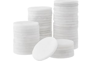 JEUIHAU 50 PCS 2 Inch White Stones for Painting, Large Round Painting Pebbles Natural Smooth Stones Flat White Rocks Decoration Stone for Painting, Arts, Crafts