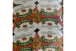 Duerr's Strawberry Jam - 16 x 20g Single / Individual Portions - Stay Fresh & Easy Open